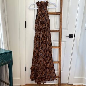 MinkPink Black and Brown Patterned Dress